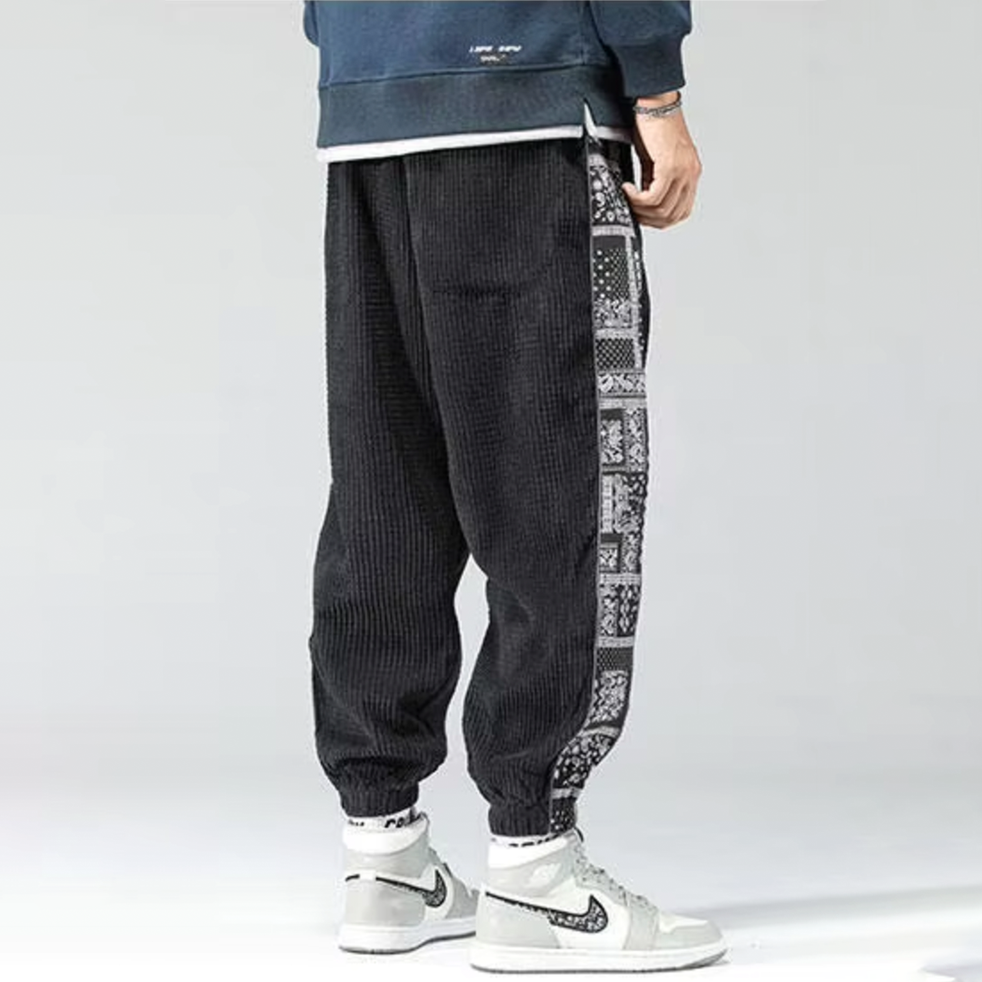 Aztec Corduroy Cotton Sweat Pants