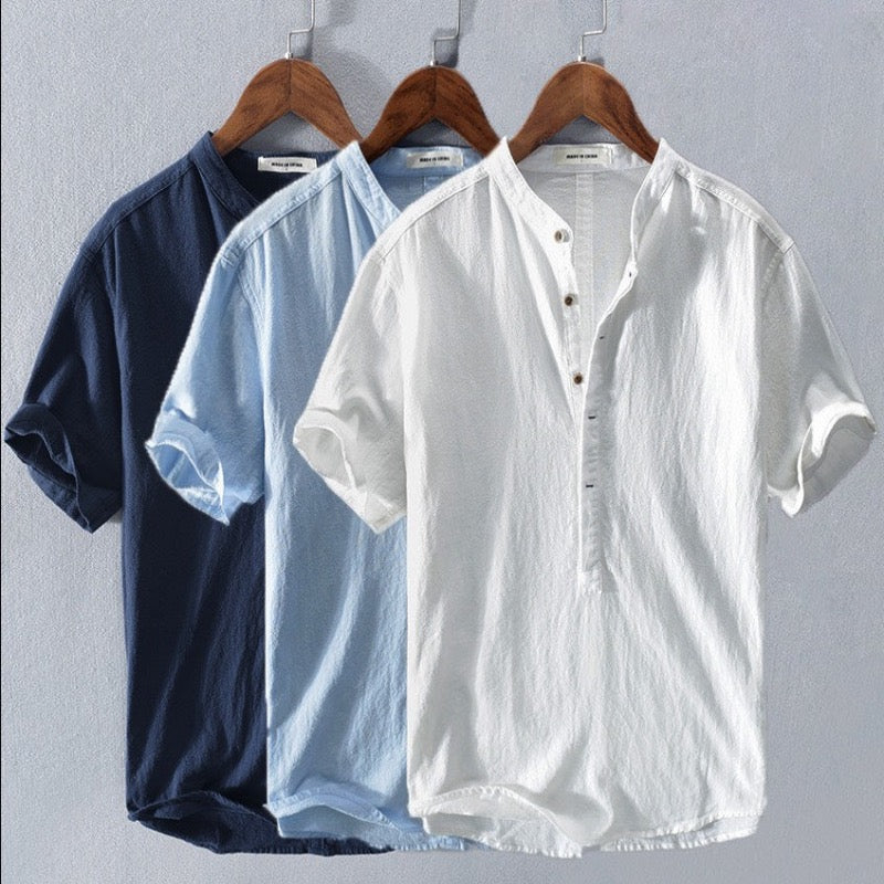 Monte Carlo Cool Breeze Linen-Cotton Shirt