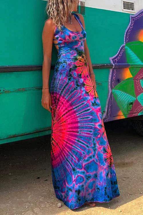 Monaco Radiance Tie-Dye Maxi Dress