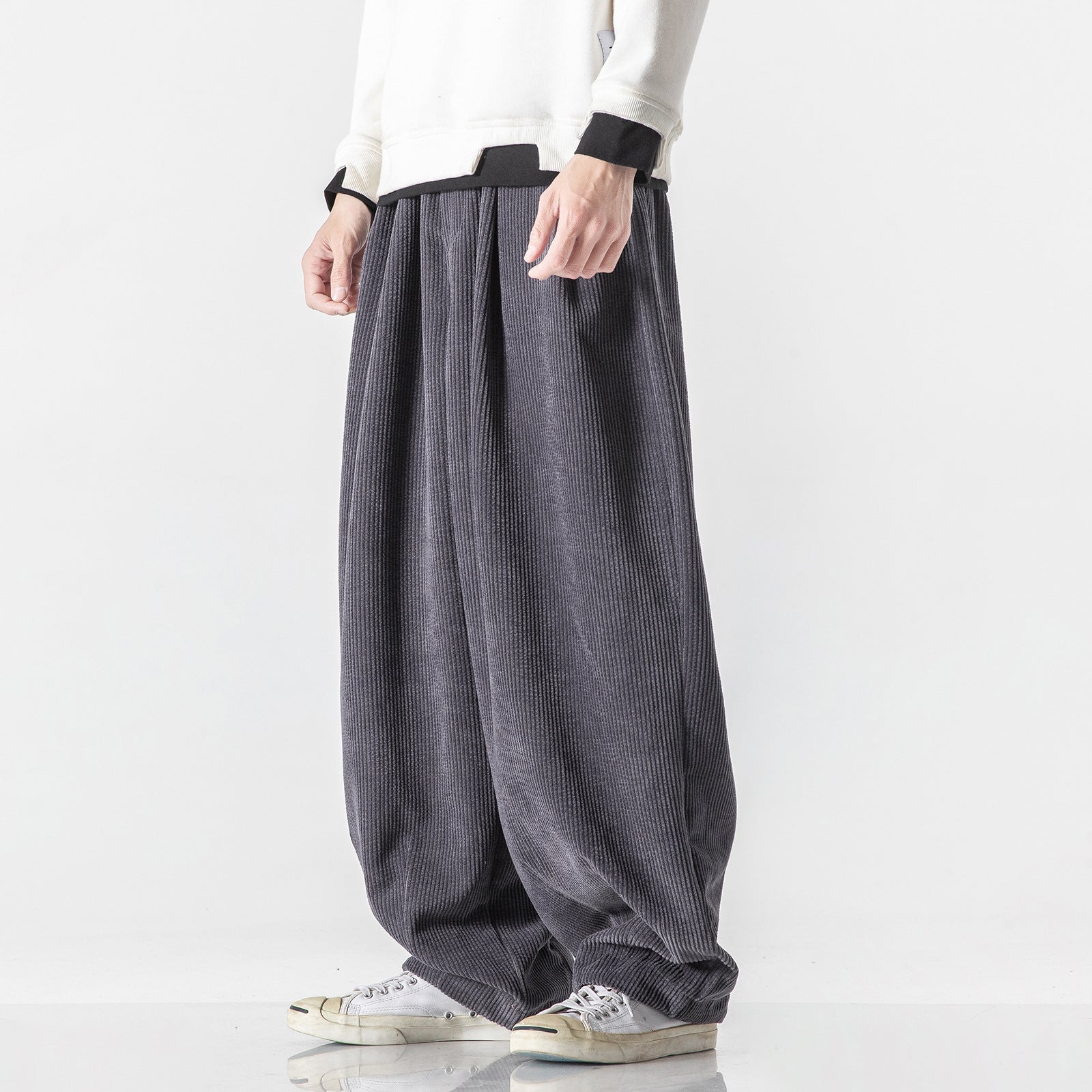 Milan Wide Fit Corduroy Cotton Pants