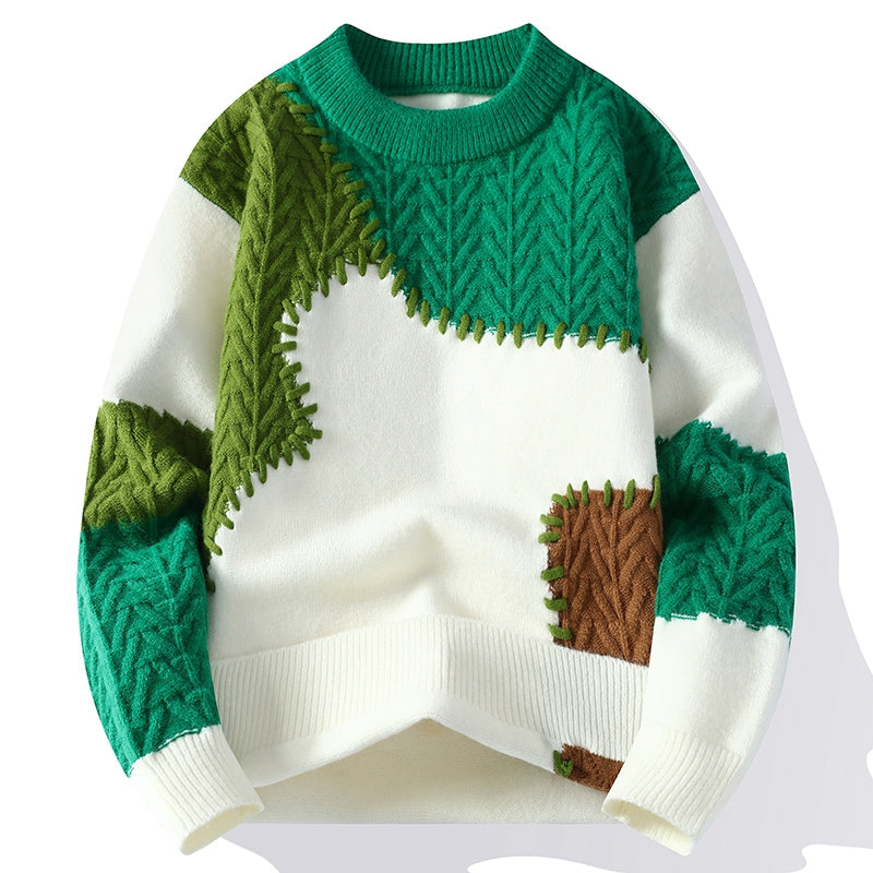 Chiron Mosaic Stitch Wool Sweater