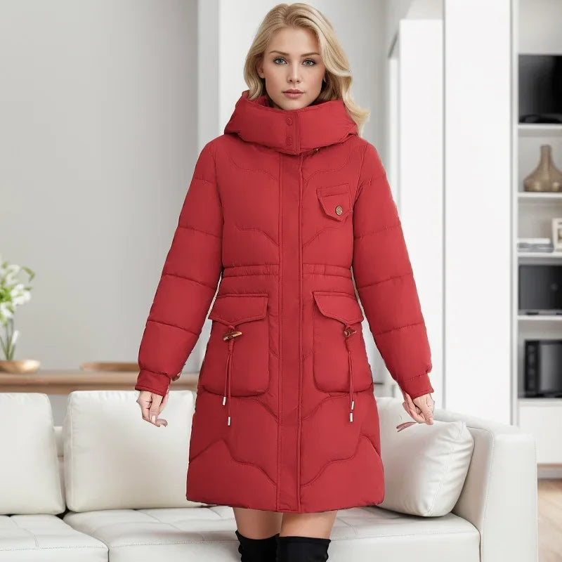 La Vigne Long Quilted Down Jacket