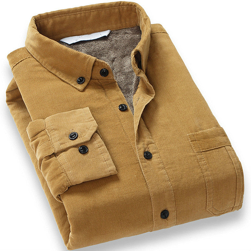 Carpre Fur lined Corduroy Cotton Shirt