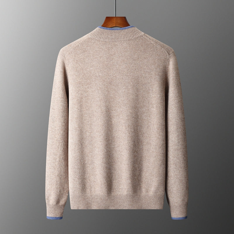 Baisses Pure Cashmere Wool Zip-Up Sweater