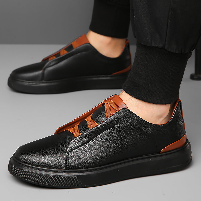 Soubrana Slip On Leather Canvas Shoes