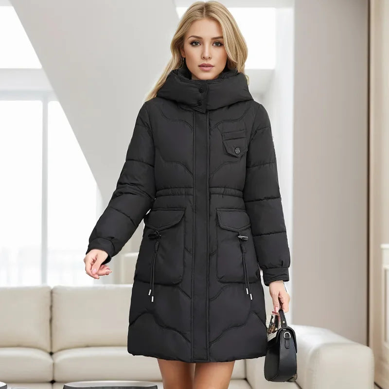 La Vigne Long Quilted Down Jacket