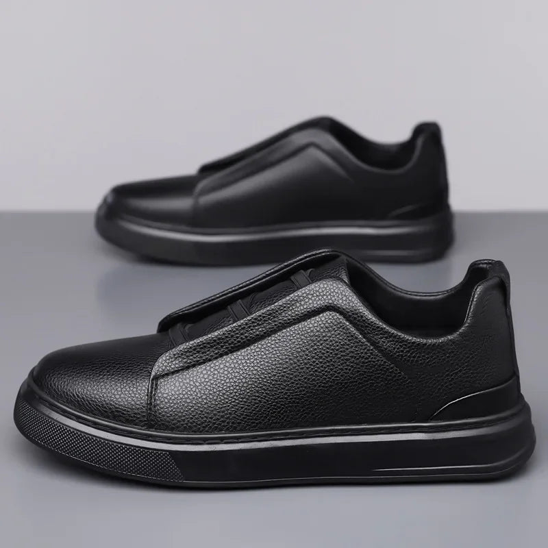 Soubrana Slip On Leather Canvas Shoes