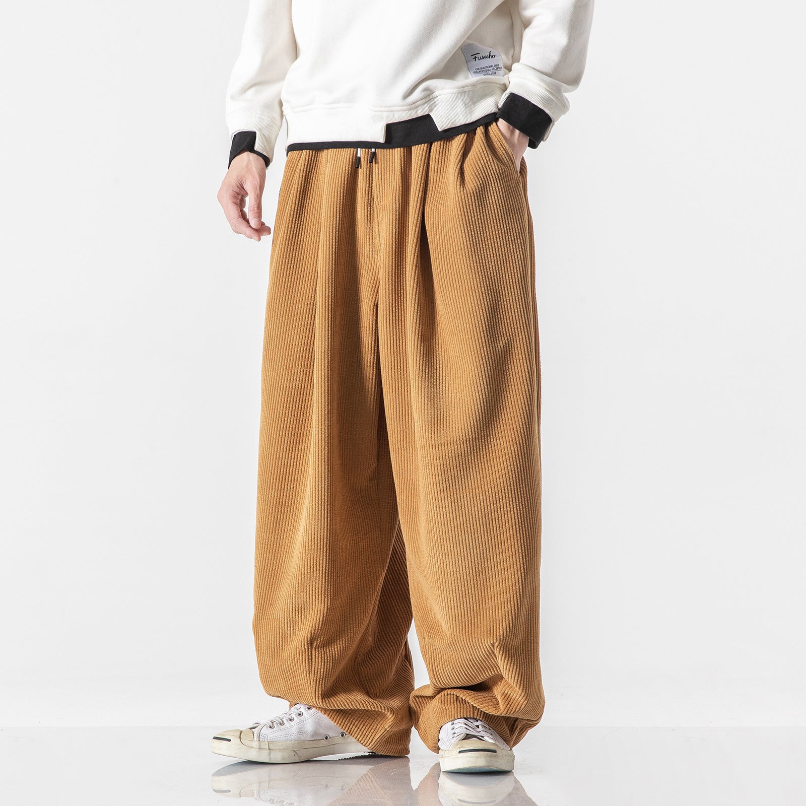 Milan Wide Fit Corduroy Cotton Pants