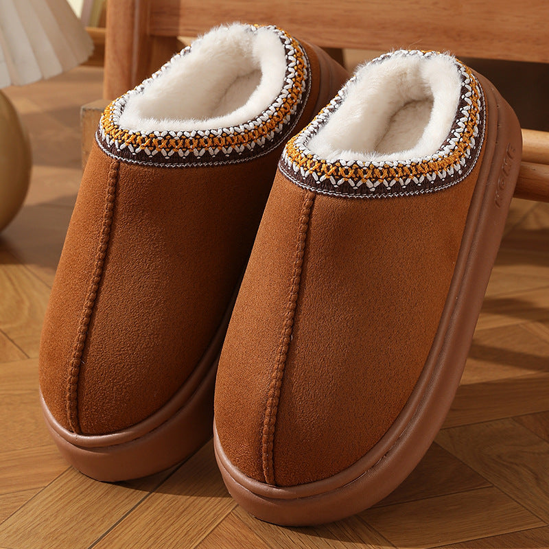 Ayas Cotton Blend Fur Lined Slippers