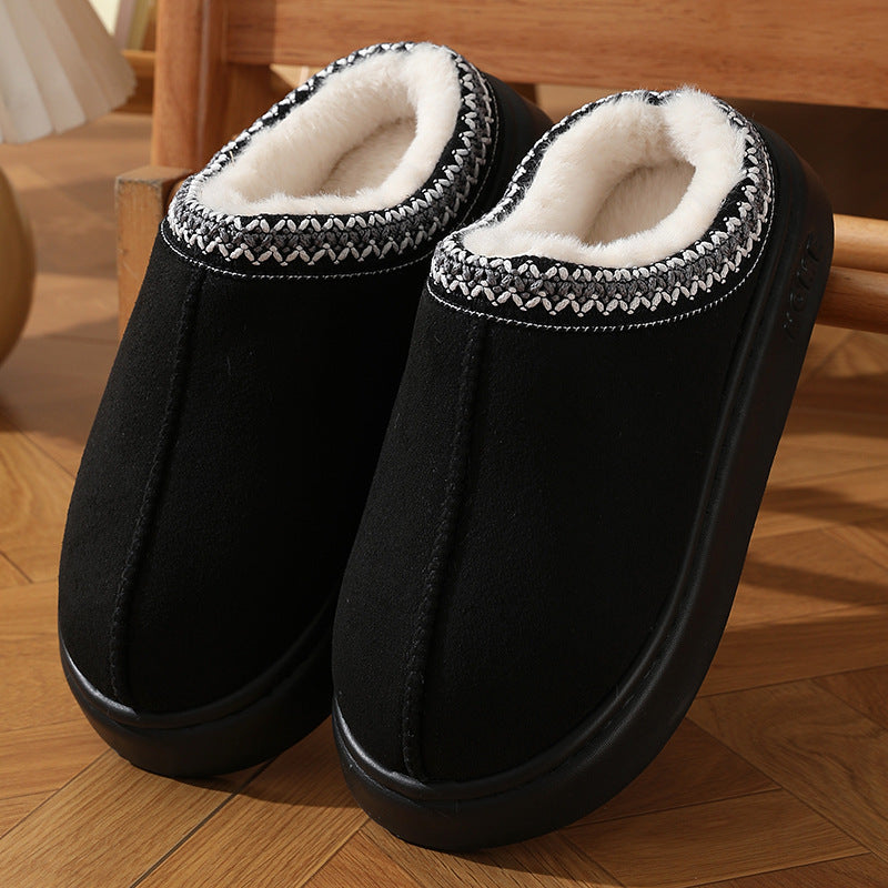 Ayas Cotton Blend Fur Lined Slippers