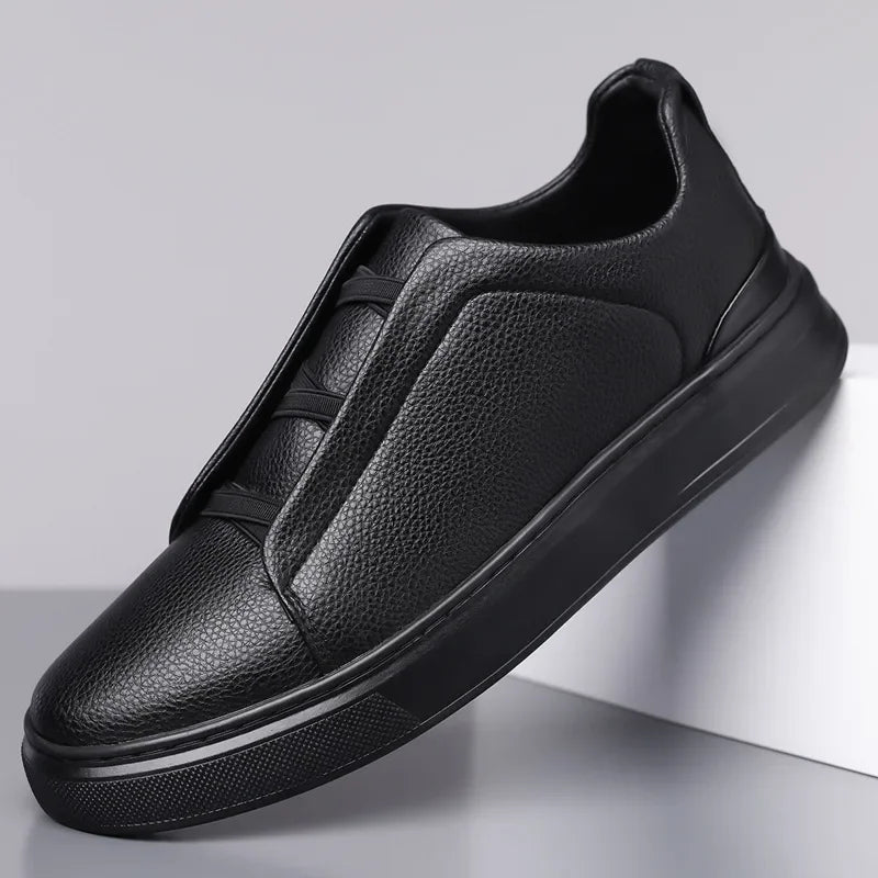 Soubrana Slip On Leather Canvas Shoes