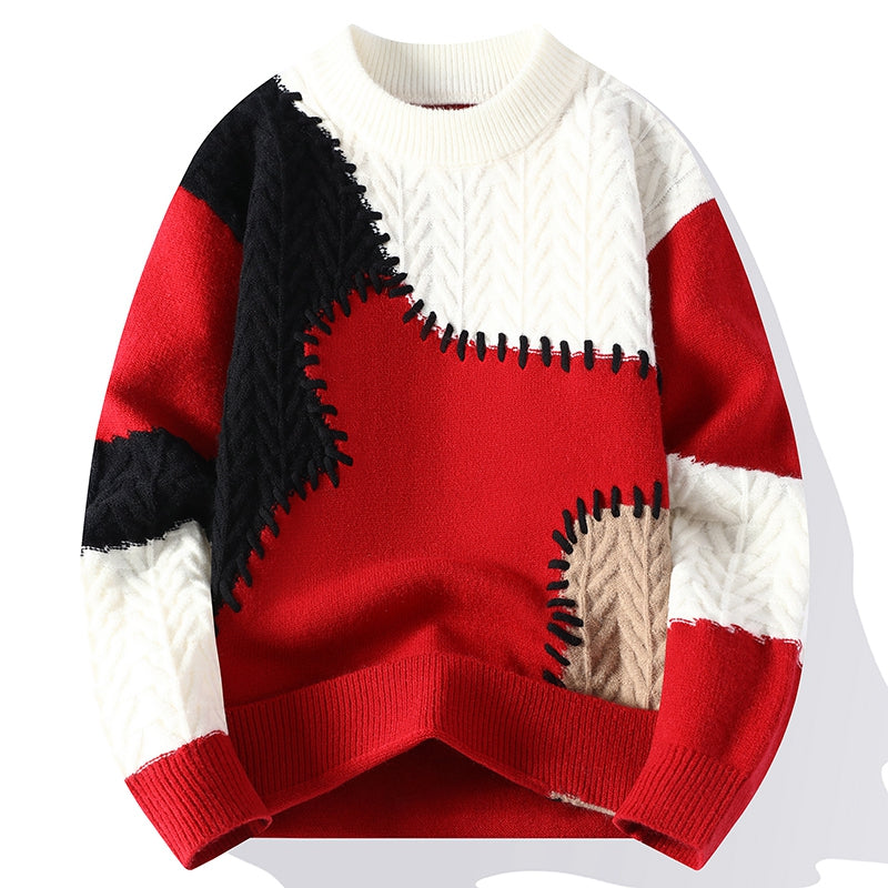 Chiron Mosaic Stitch Wool Sweater