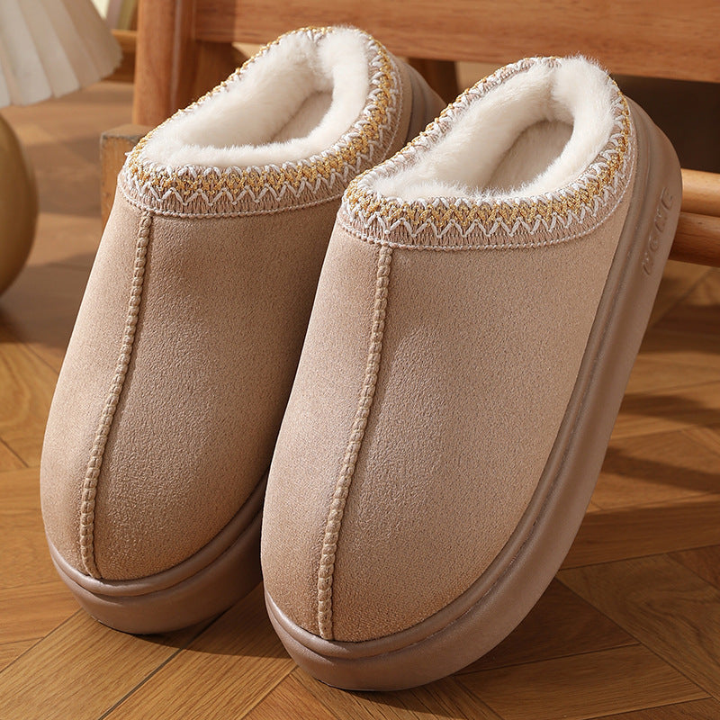 Ayas Cotton Blend Fur Lined Slippers