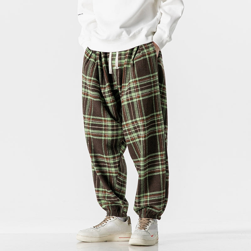 Pauvetta Plaid Wool Blend Sweat Pants