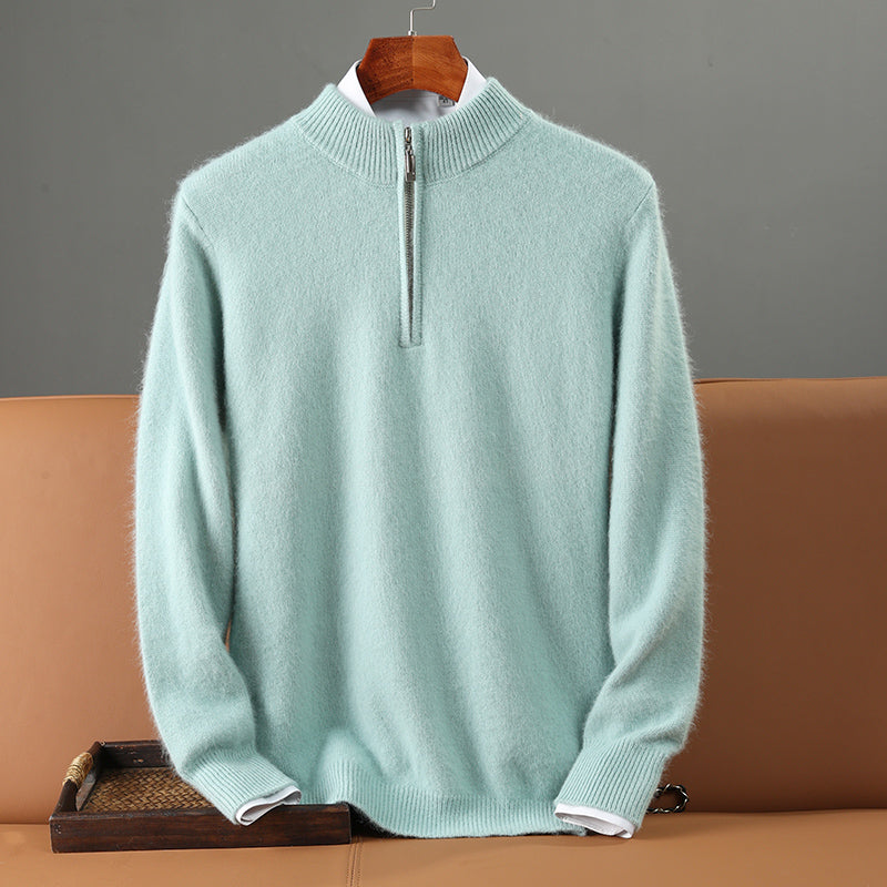 Canelli Cashmere Wool Half-Zip