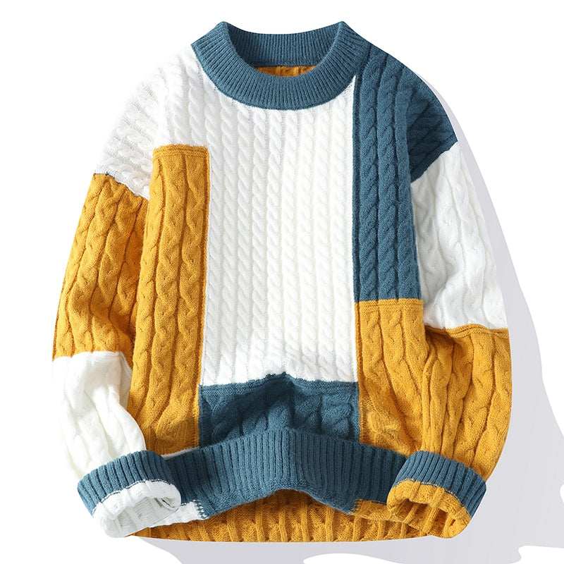 Petra Patchwork Wool Sweater