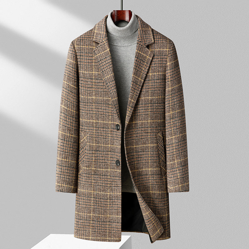 Malgarach Wool Blend Tartan Trench Coat