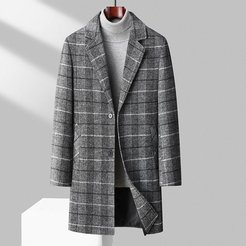 Malgarach Wool Blend Tartan Trench Coat