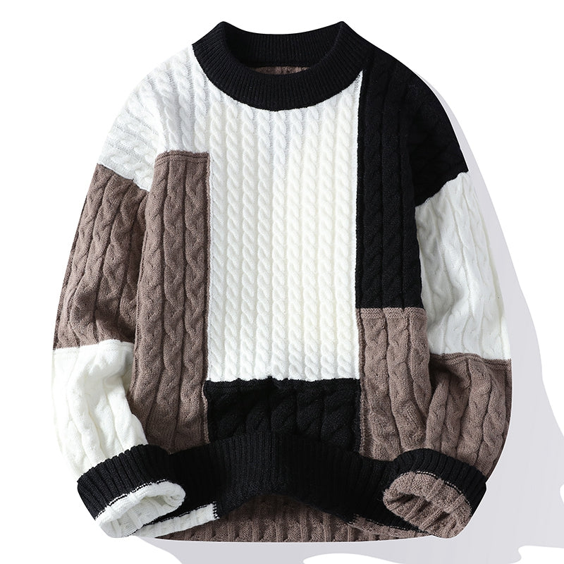 Petra Patchwork Wool Sweater