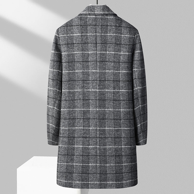 Malgarach Wool Blend Tartan Trench Coat