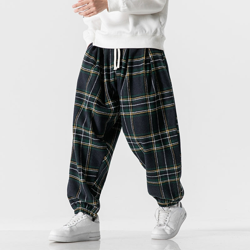 Pauvetta Plaid Wool Blend Sweat Pants