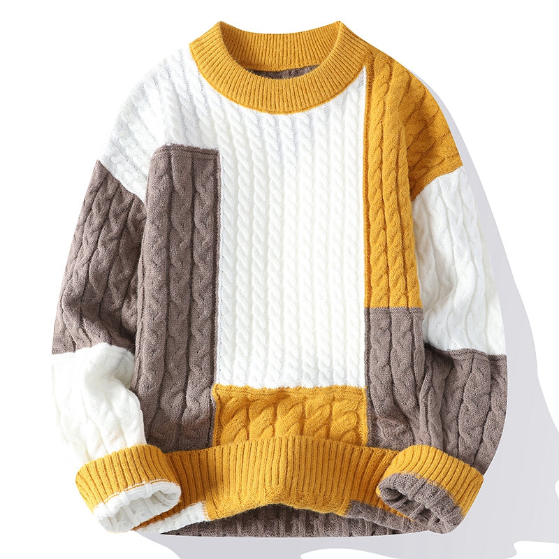 Petra Patchwork Wool Sweater