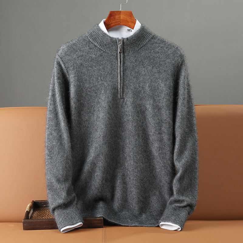 Canelli Cashmere Wool Half-Zip