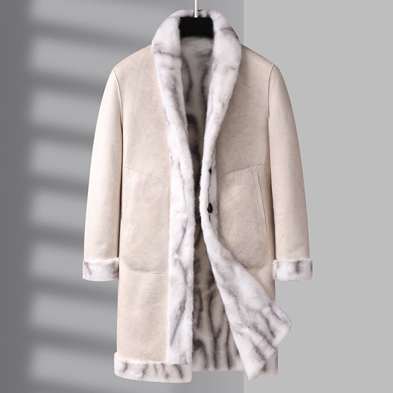 Castellar Wool Fur Trench Coat