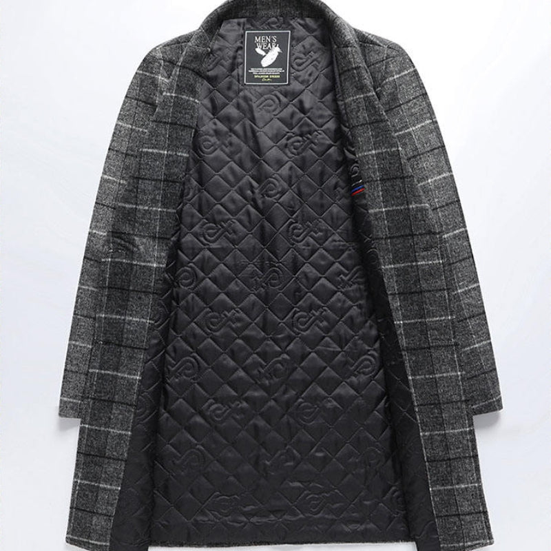 Malgarach Wool Blend Tartan Trench Coat