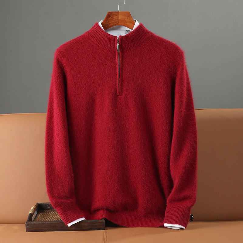 Canelli Cashmere Wool Half-Zip