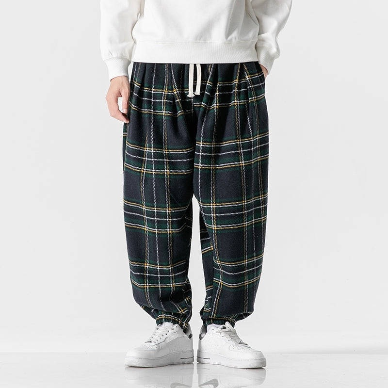 Pauvetta Plaid Wool Blend Sweat Pants