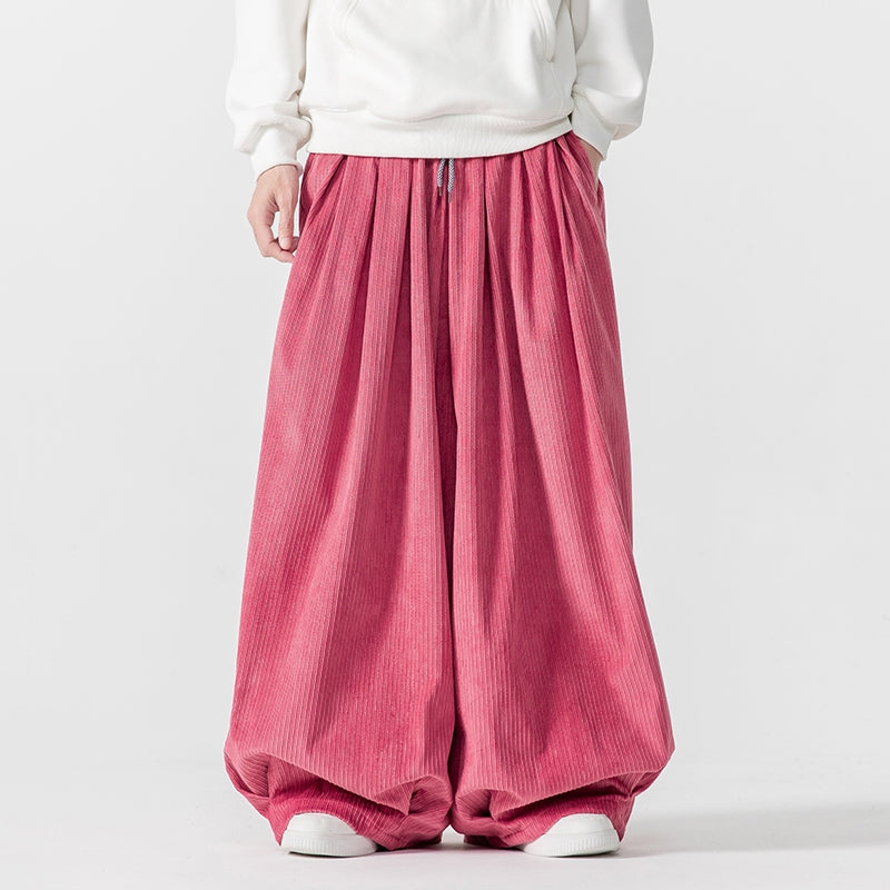 Laribes Wide Leg Corduroy Cotton Sweatpants