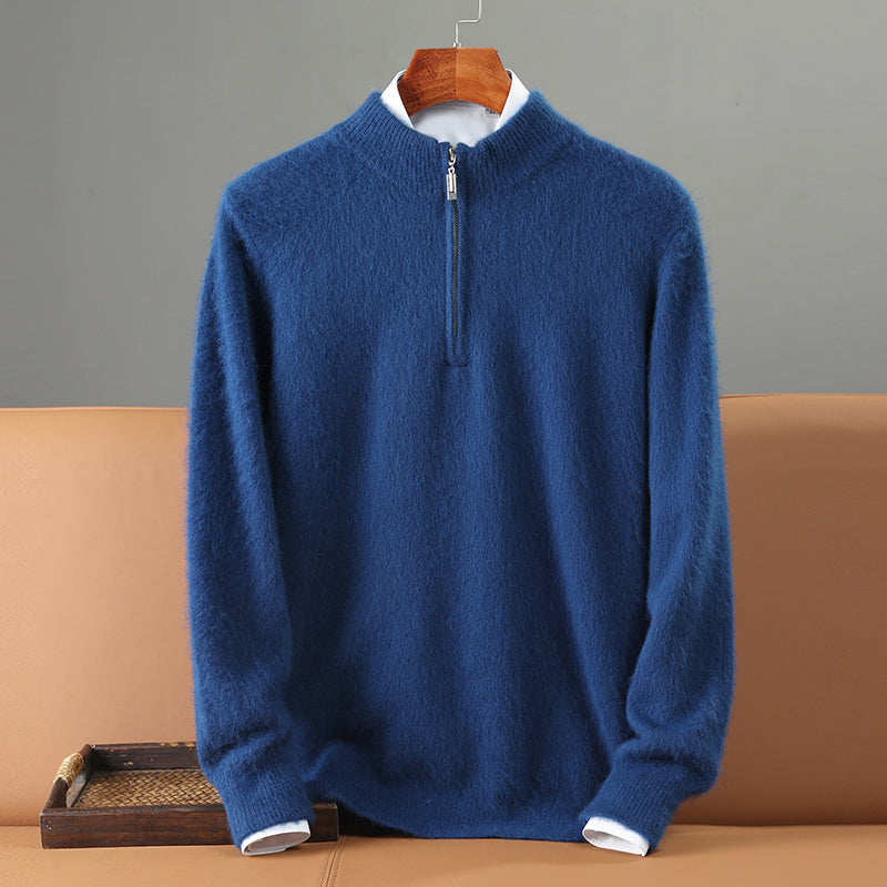 Canelli Cashmere Wool Half-Zip