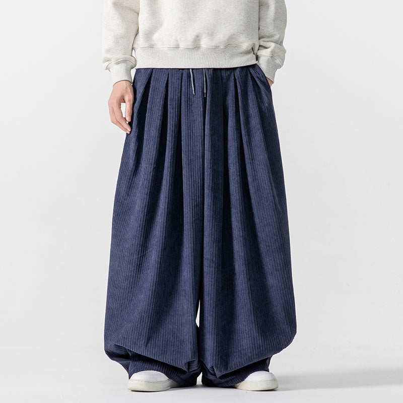 Laribes Wide Leg Corduroy Cotton Sweatpants