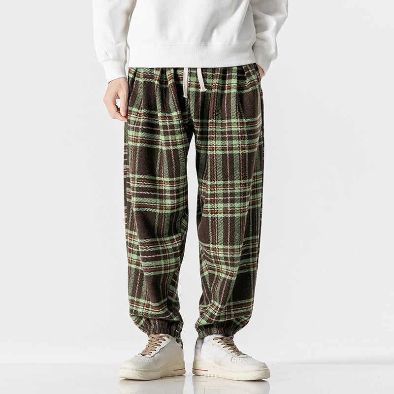 Pauvetta Plaid Wool Blend Sweat Pants