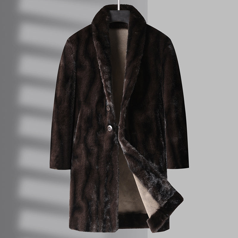 Castellar Wool Fur Trench Coat