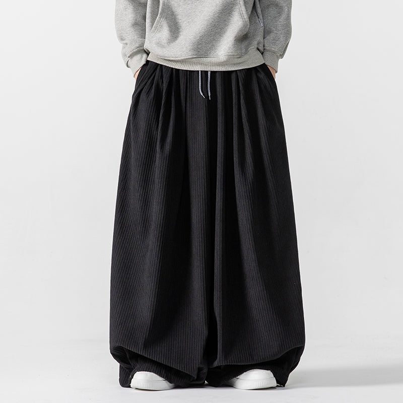 Laribes Wide Leg Corduroy Cotton Sweatpants