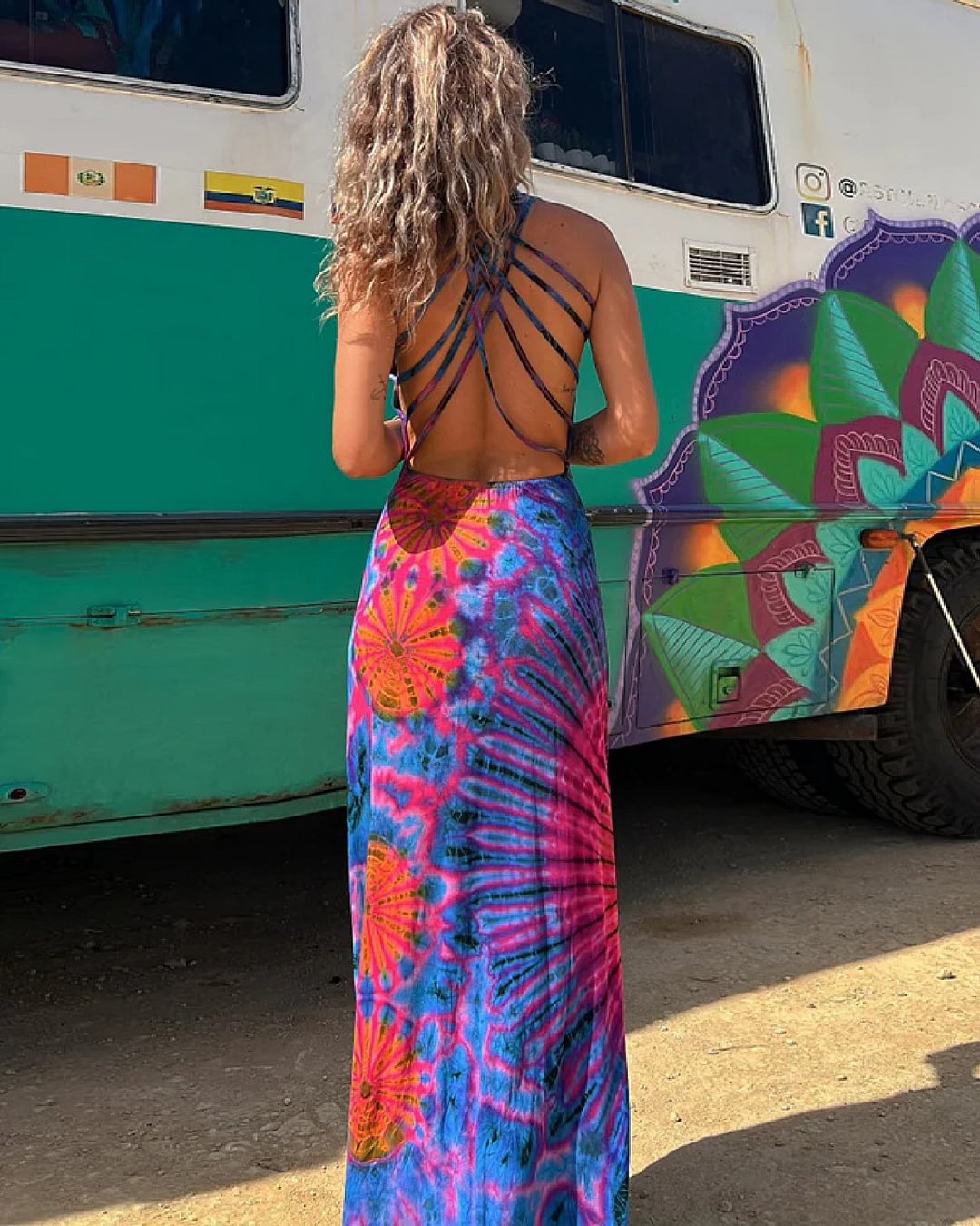 Monaco Radiance Tie-Dye Maxi Dress