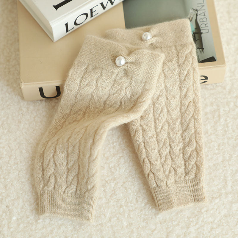 Vallieres Cashmere Wool Fingerless Gloves