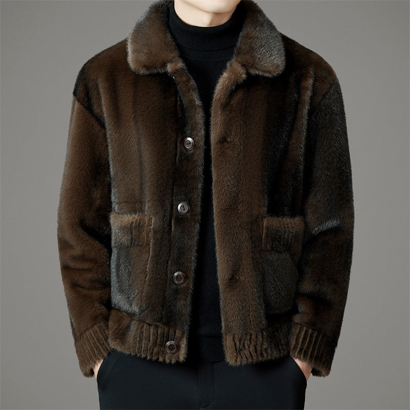 Tournefour Cotton Blend Fur Jacket