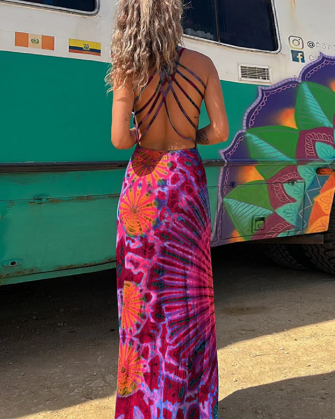 Monaco Radiance Tie-Dye Maxi Dress