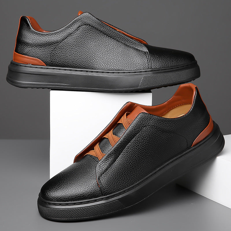 Soubrana Slip On Leather Canvas Shoes