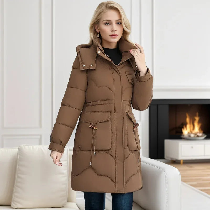 La Vigne Long Quilted Down Jacket