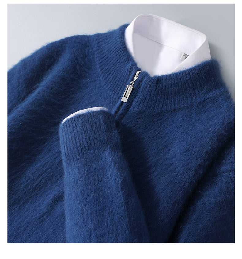 Canelli Cashmere Wool Half-Zip