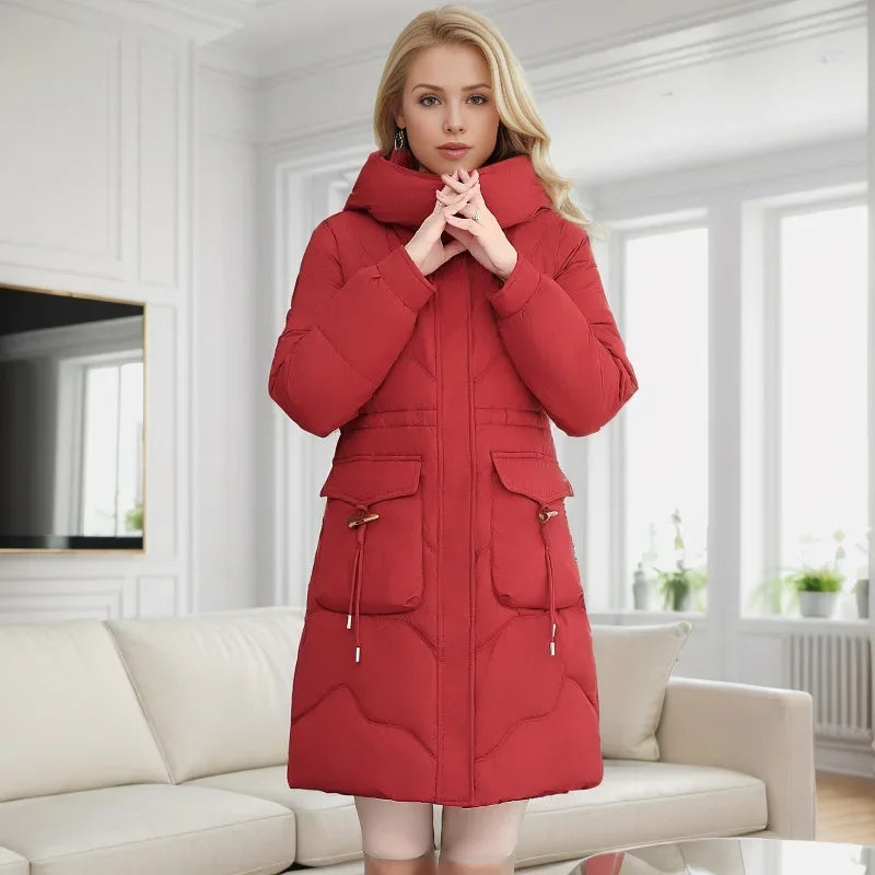 La Vigne Long Quilted Down Jacket