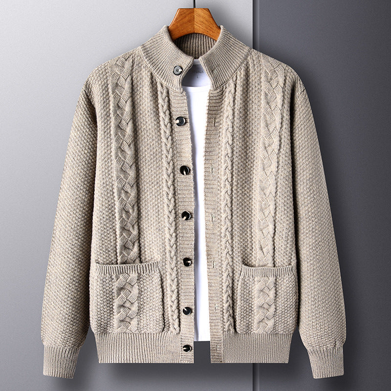 Mondese Cross-Knit Wool Sweater