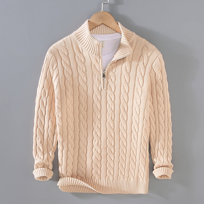 Aspen Cotton Half Zip Sweater