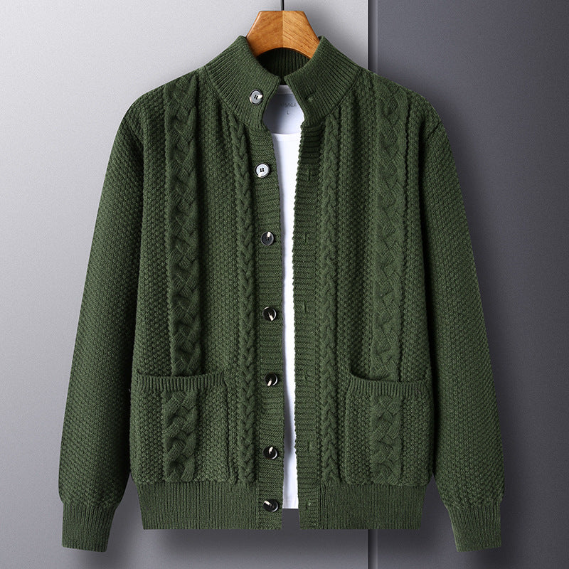 Mondese Cross-Knit Wool Sweater