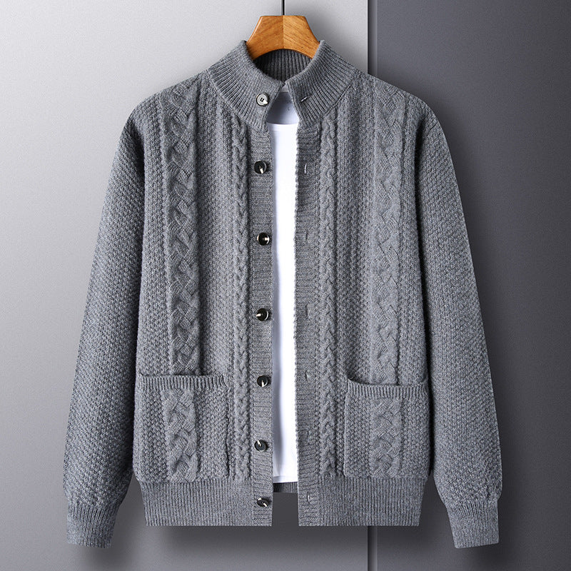 Mondese Cross-Knit Wool Sweater