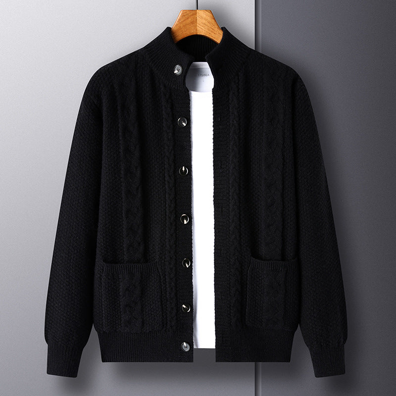 Mondese Cross-Knit Wool Sweater